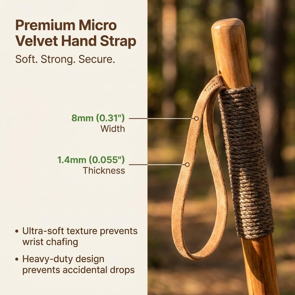 FOREST PILOT One Piece Fir Wood Hiking Stick 48 inches