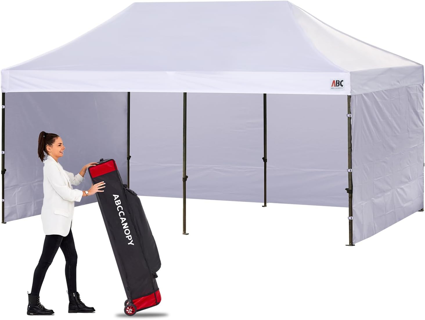 ABCCANOPY Heavy Duty Easy Pop up Canopy Tent with Sidewalls 10x20, Turquoise