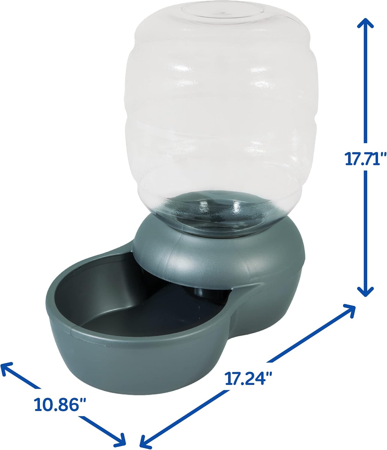 Petmate Replendish Feeder Automatic Cat and Dog Feeder, Pearl Peacock Blue, 10 LB, Made in USA