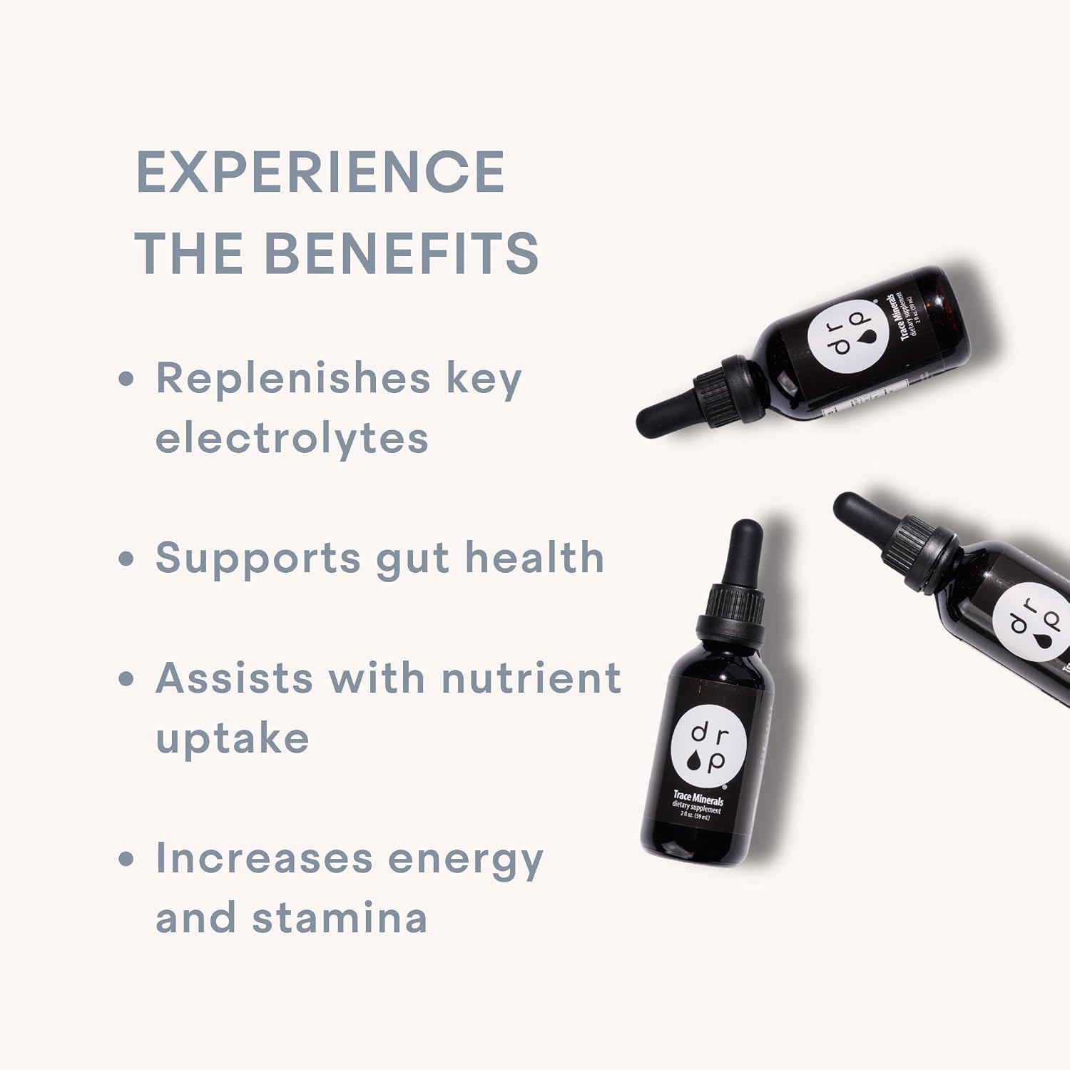 Drop Trace Minerals with Fulvic Acid, Liquid Ionic Mineral Drops with Electrolytes – 72+ Minerals, for Energy, Hydration & Gut Health – No Pills