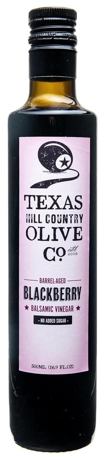 White Lemon Balsamic Vinegar - Gourmet Barrel Aged Infused Balsamic Vinegar - Great for Dressing Dipping Glazing - No Artificial Flavors or Added Sugar - Made in Texas (8.5 oz)