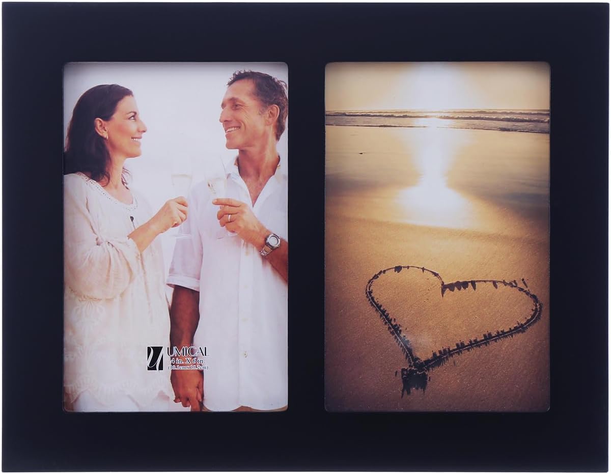4x6 5-Opening Collage Picture Frame Black Wood