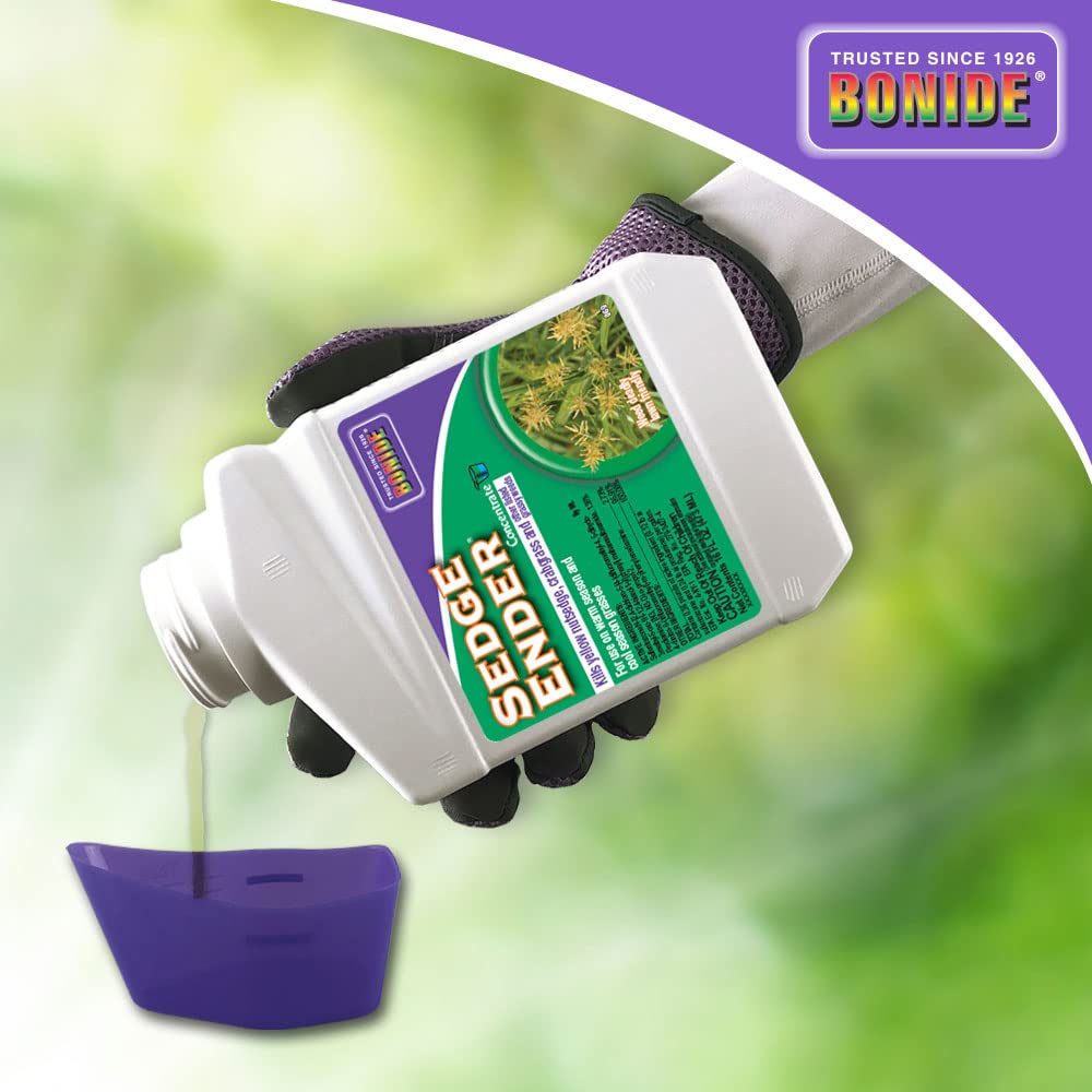 Bonide Sedge Ender, 16 oz Concentrated Weed Killer For Outdoors | Fast-Acting and Rainproof, Lawn Friendly Formula