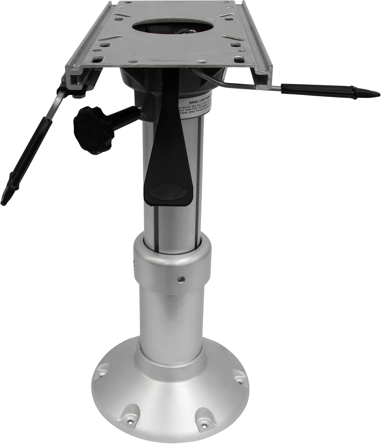 Wise 8WP145 Heavy Duty Mainstay Air Power Pedestal with Locking Swivel and Slide | Air-powered height adjustment 14.5 to 20 in, 2-7/8 in post