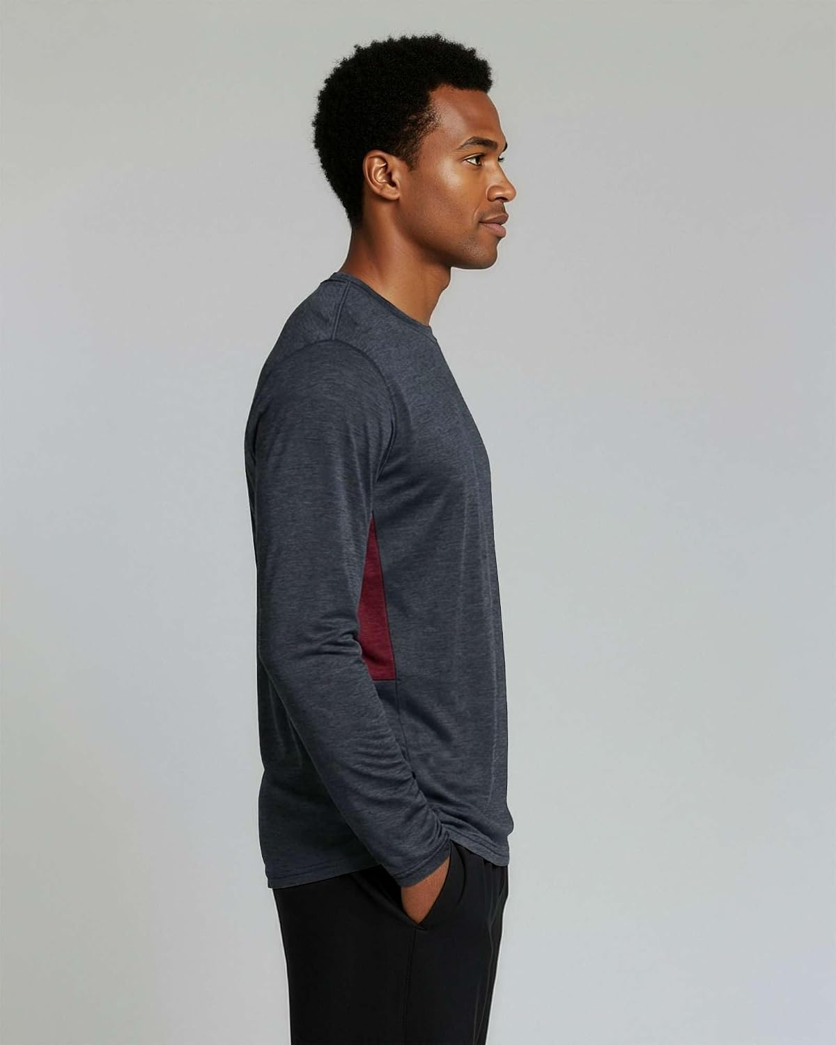 4 Pack Men's Dry Fit Long Sleeve Workout Shirts Gym Athletic Tee Fishing
