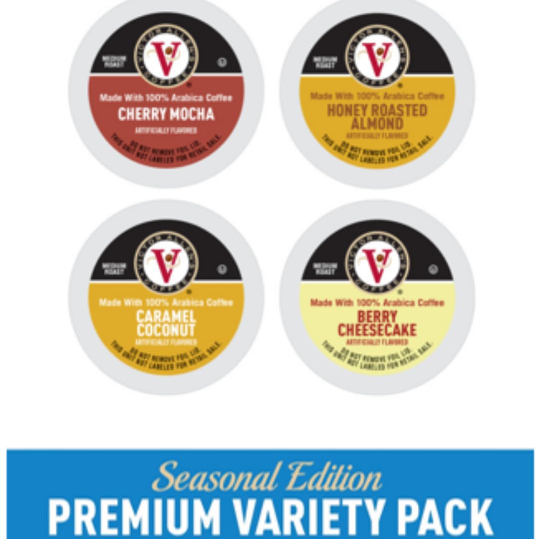 Flavored & Unflavored Coffee Variety Pack for K-Cup® Keurig 2.0® Brewers, 96 Count Victor Allen’s Coffee® Single Serve Coffee Pods