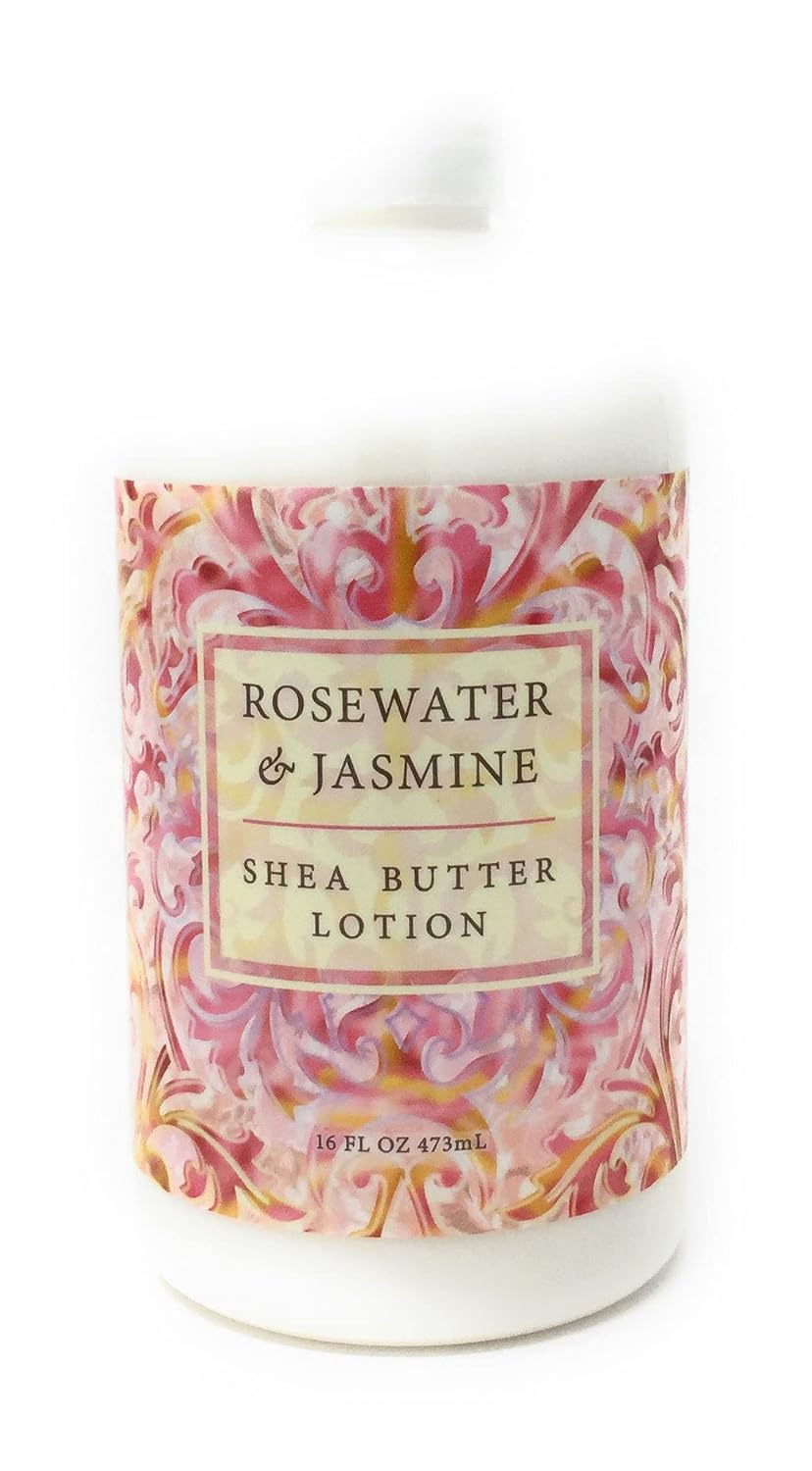Greenwich Bay Trading Company Shea Butter Lotion, Rosewater & Jasmine 16 Fl Oz