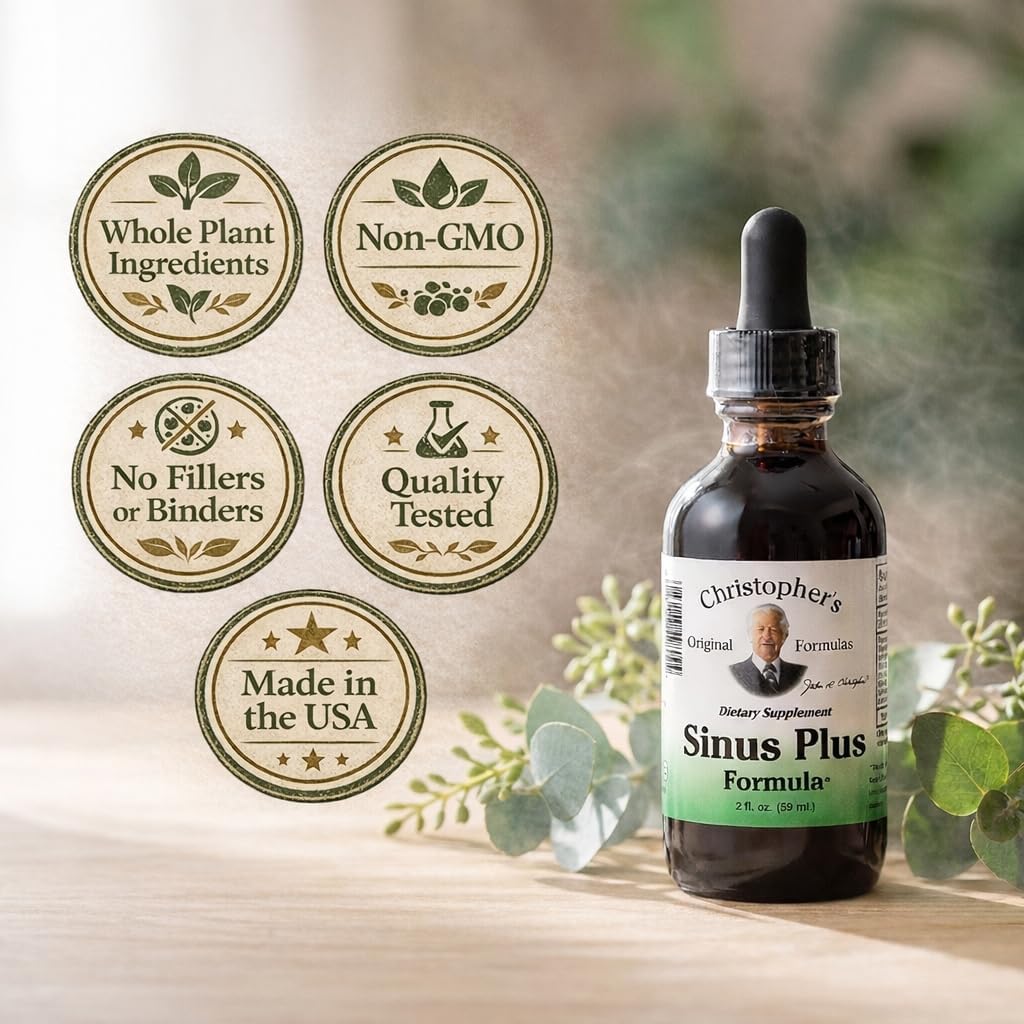 Christopher's Original Formulas Sinus Plus, 2 oz Liquid - Natural Herbal Formula for Sinus Support