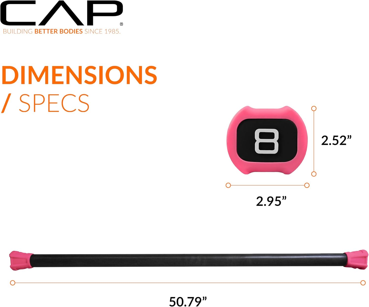 CAP Barbell Weighted Workout Bar | 5-20 lb | Multiple Options