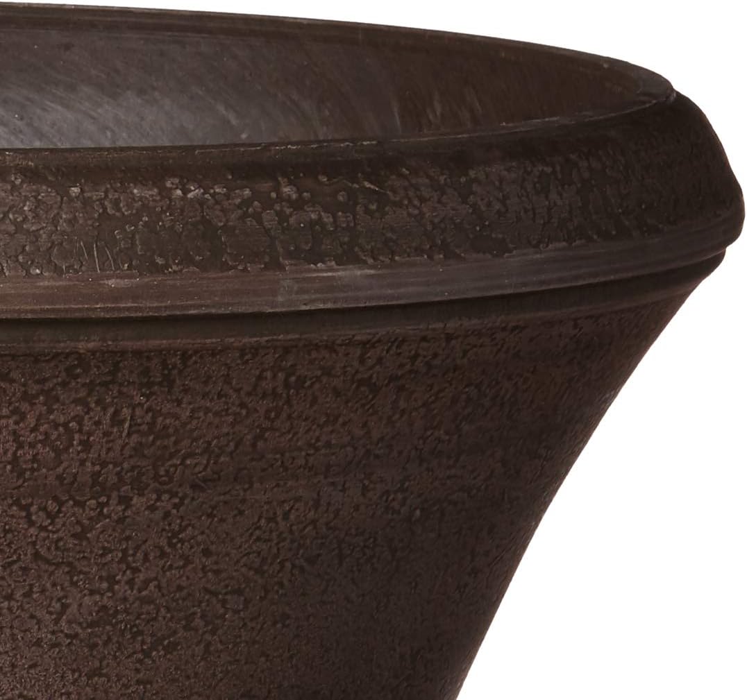 PSW HU40BK Bristol Urn Planter, 16 by 18-Inch, Black