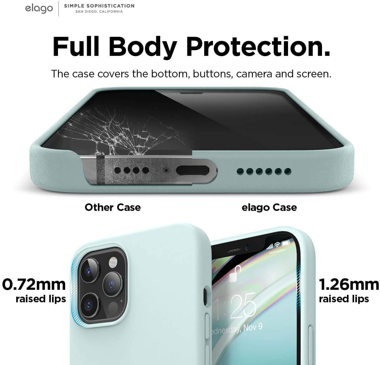 elago Premium Liquid Silicone Case for iPhone 12 Mini Lavender