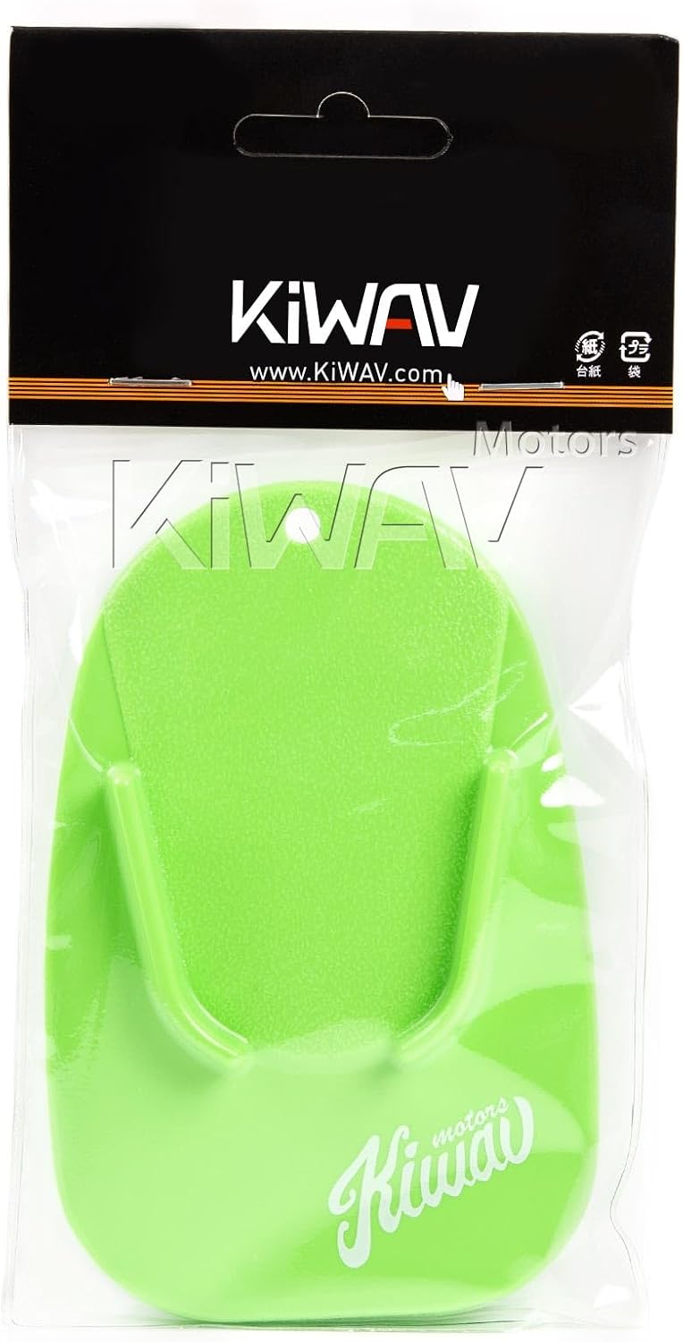 KiWAV Motorcycle Kickstand Pad Plate Support Accessory - Black - Soft Ground, Grass, Hot Pavement, Outdoor Parking, Anti Sinking