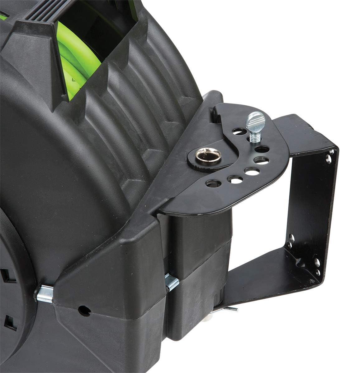 Flexzilla Levelwind Retractable Air Hose Reel, 3/8 in. x 75 ft., Heavy Duty, Lightweight, Hybrid, ZillaGreen - L8306FZ