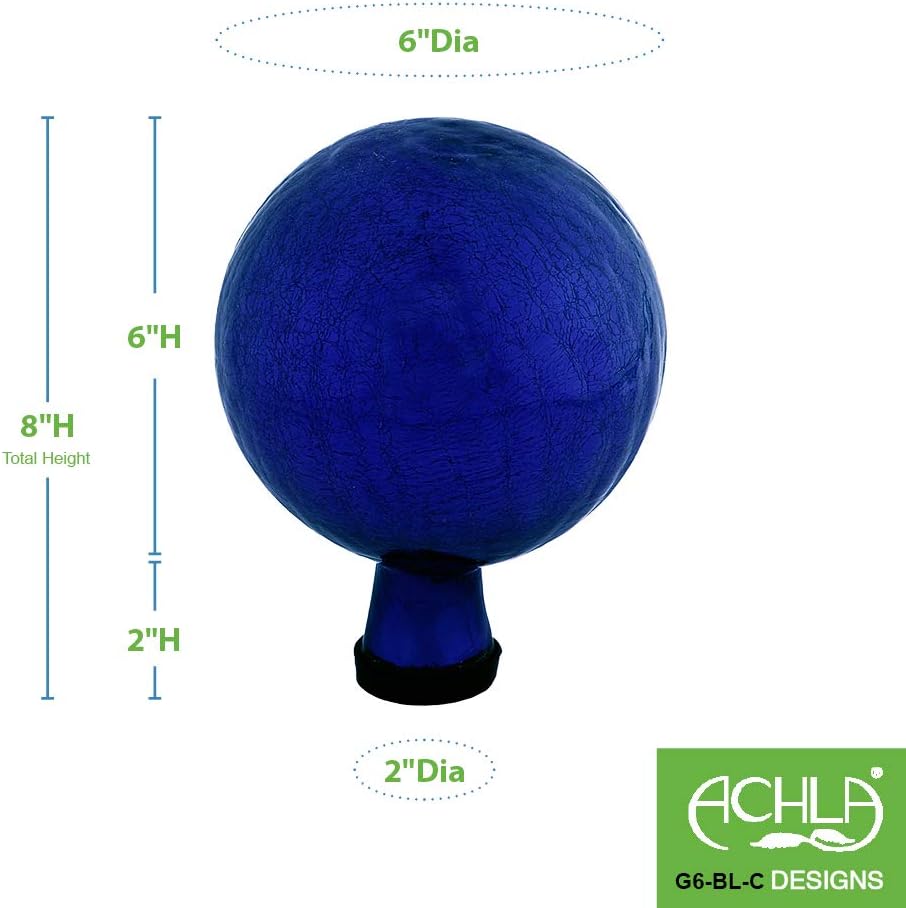 Achla Designs G10-FG-C Gazing, Fern Green 10 inch Glass Garden Globe Ball Sphere, 10