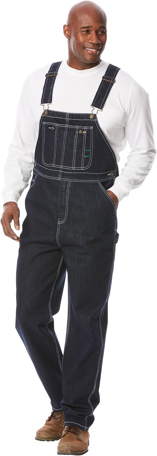 by KingSize Men's Big & Tall Denim Overalls