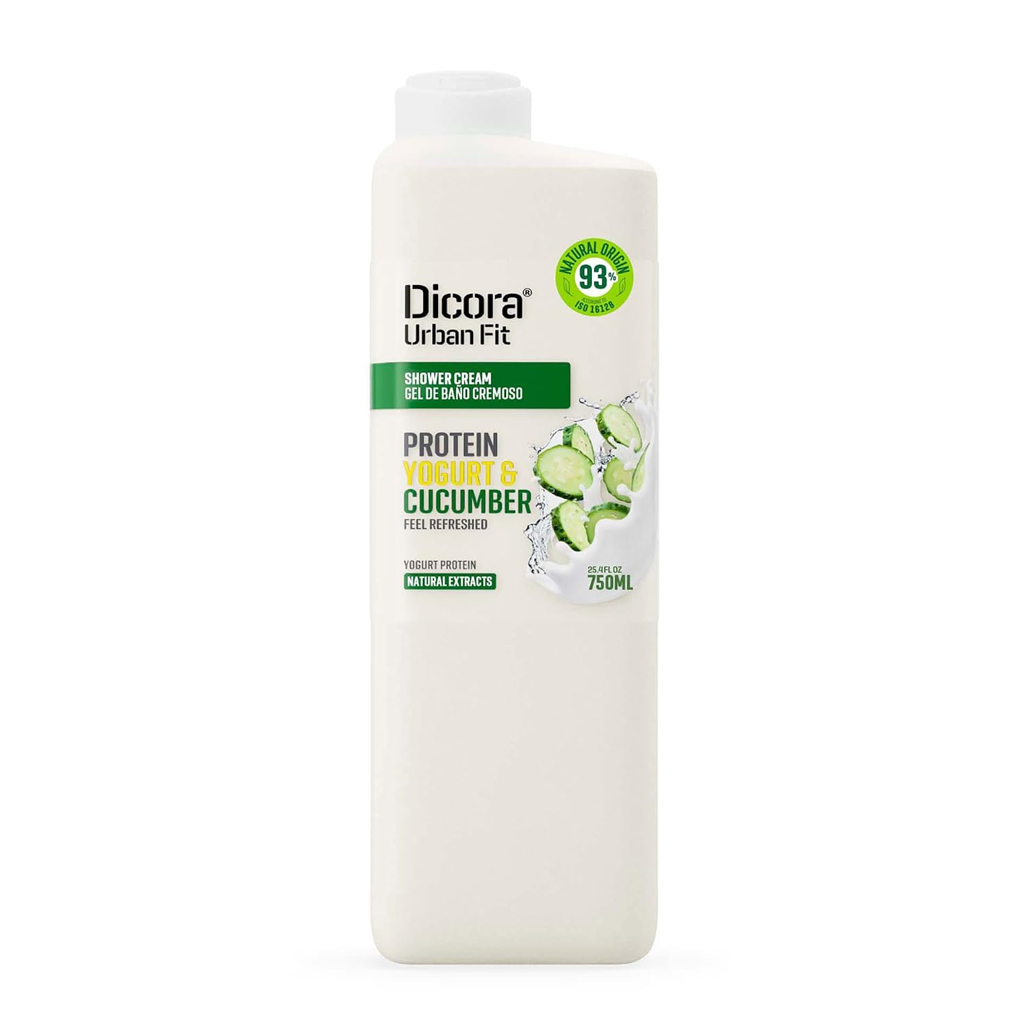 Dicora Urban Fit Shower Gel - Women and Mens Body Wash for All-Day Hydration - Prevents Premature Aging with Vitamin C - Citrus and Peach - 25.4 oz