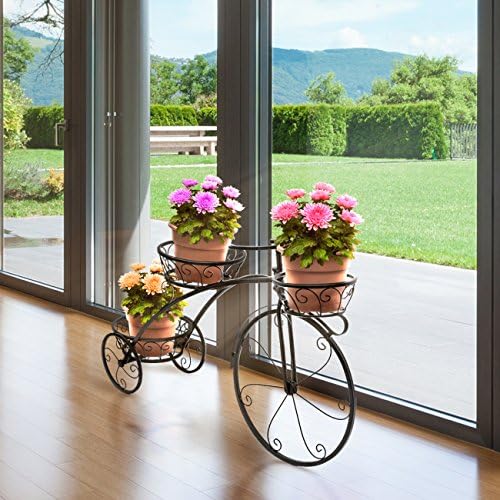 Sorbus® Garden Cart Stand & Flower Pot Plant Holder Display Rack, 6 Tiers, Parisian Style - Perfect for Home, Garden, Patio (Bronze)