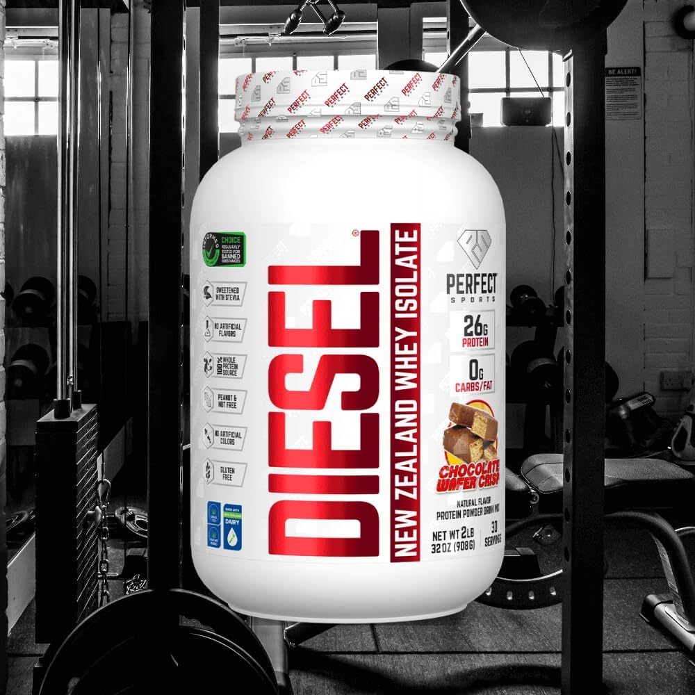 PERFECT SPORTS Diesel Whey Protein Isolate, Milk Chocolate, 2 lb