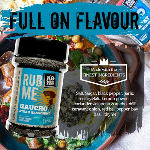 Angus & Oink | Dirty Cow Beef BBQ Rub | Bold Flavour for Brisket & Beef Ribs | Perfect for Low & Slow BBQ | Coffee-Infused Bark Maker | Gluten-Free | 220g