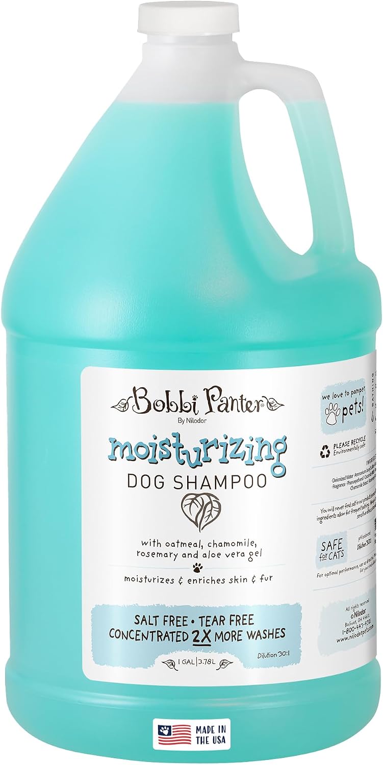 Bobbi Panter Soothing Dog Shampoo Tea Tree, Lavender, Cucumber & Oat Protein – Natural Formula for Sensitive Skin & Irritation Relief, Tear-Free, 30:1 Concentrate, Made in USA, 14 oz