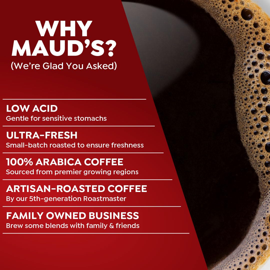 Maud's Family Pack Coffee Pods Variety Pack, 136ct, 12 Assorted Flavors | Medium Roast Flavored Coffee in Single Serve Pods – 100% Arabica Coffee, Compatible with Keurig Coffee Makers
