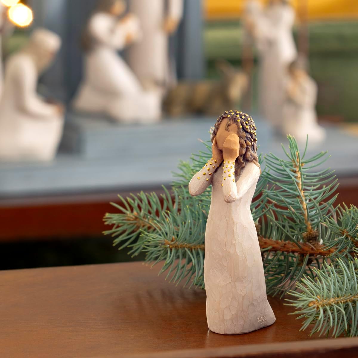 Willow Tree Ox and Goat, Sculpted Hand-Painted Nativity Figures, 2-Piece Set | Extends the Willow Tree Nativity Scene, Designed by Artist Susan Lordi, Heirloom Keepsake, Display on Shelf or Table