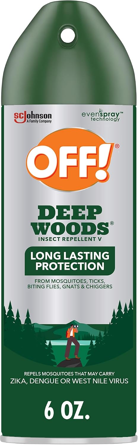 OFF! Deep Woods Insect Repellent Aerosol, Bug Spray with Long Lasting Protection from Mosquitoes and Ticks, 6 oz