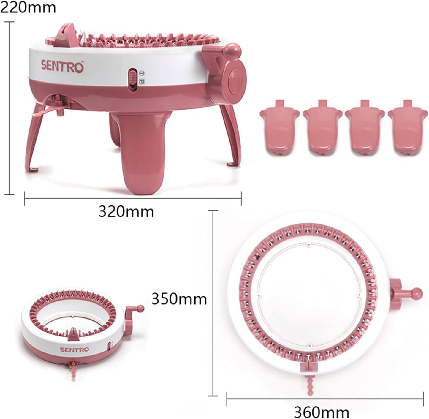 SENTRO 40 Needles Knitting Machine, All-in-One Knitting Loom Machine