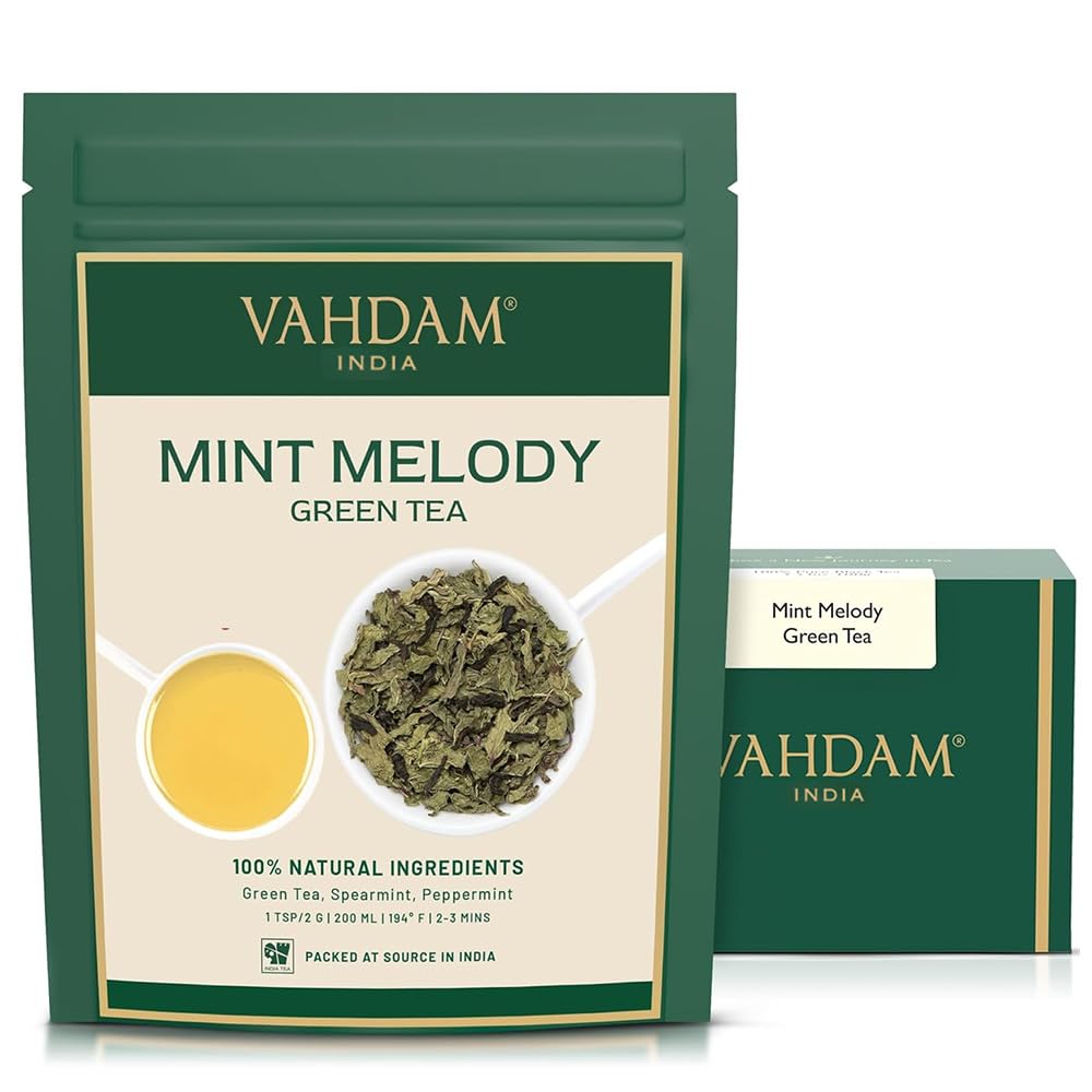 VAHDAM, Green Tea Leaves From Himalayas 170+ Cups (12oz) High Elevation Grown Green Tea Leaves From Himalayas | Pure Unblended Single Origin Green Loose Leaf Tea | Vacuum Sealed