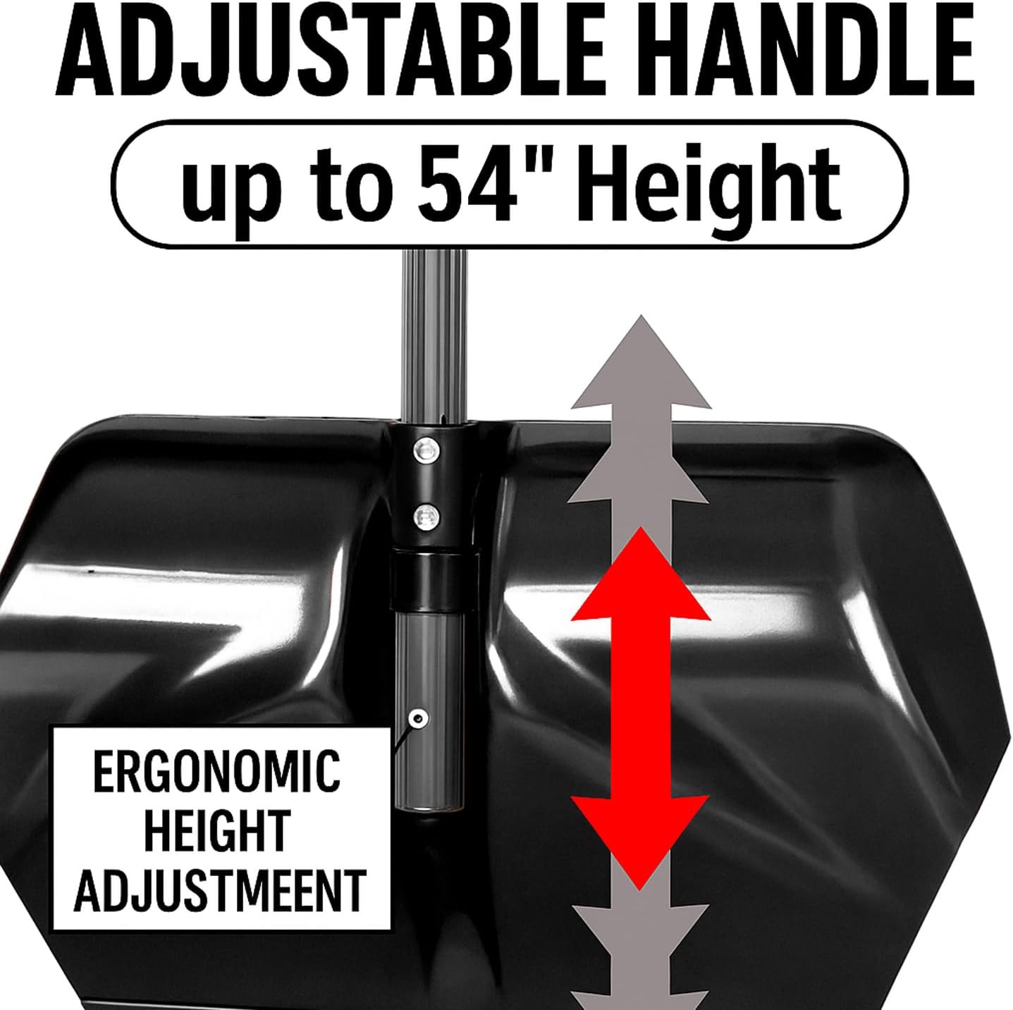 Snow Shovel for Decks & Driveways – Deck Saver™ Crack Jumper 24" Snow Shovel, Won’t Damage Decks