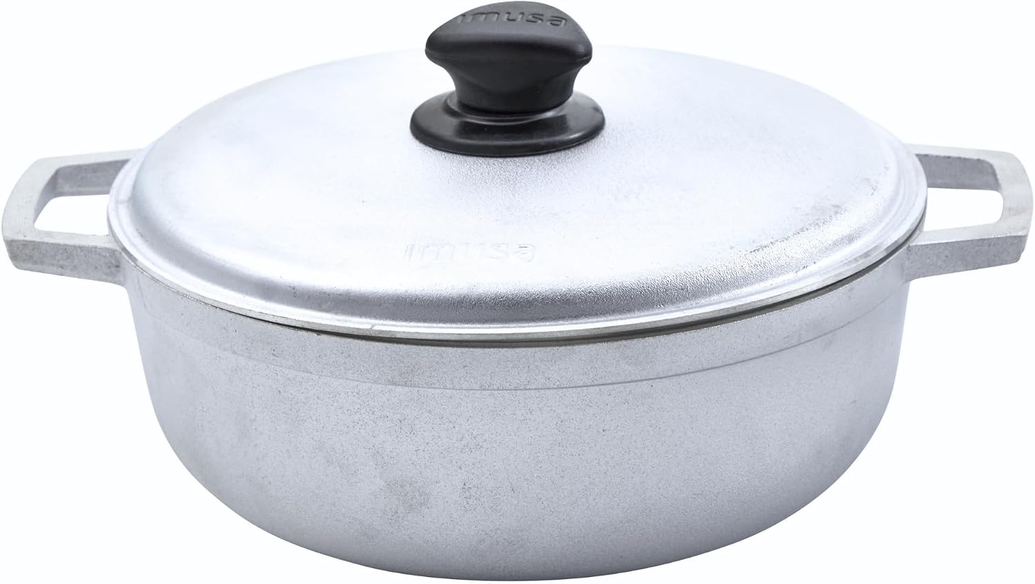 IMUSA USA 11.6Qt Jumbo Traditional Colombian Caldero, 11.6 Quart, Silver | Nonstick Finish, Glass Lid with Easy-Grip Handles, Ideal for Rice and Stews, Great for Family Meals