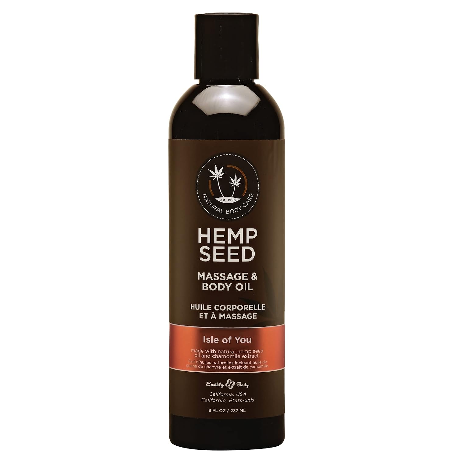 Hemp Seed Massage & Body Oil - 8 fl. oz. - Nourishing, Moisturizing Massage Oil - Hemp Seed, Apricot, Grapeseed & Sweet Almond Oil - Vegan & Cruelty Free