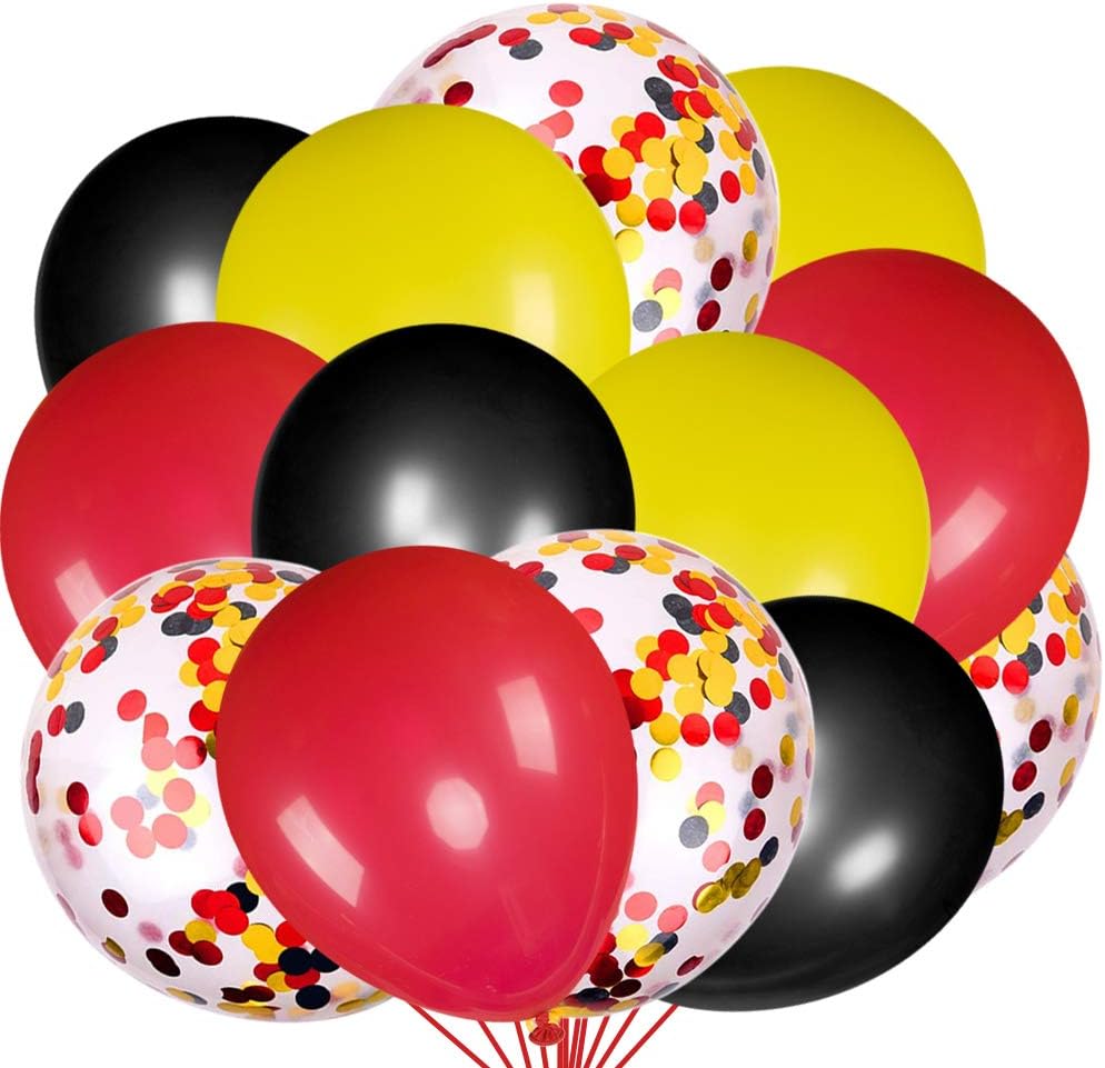 JOYYPOP 80 PCS Red White Blue Balloons 12 in with Confetti for 4th of July