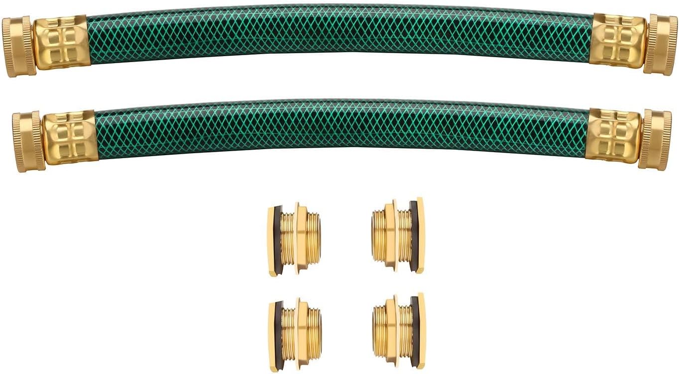 2PCS Rain Barrel Hose Connector, Rain Barrel Overflow Linking Kit