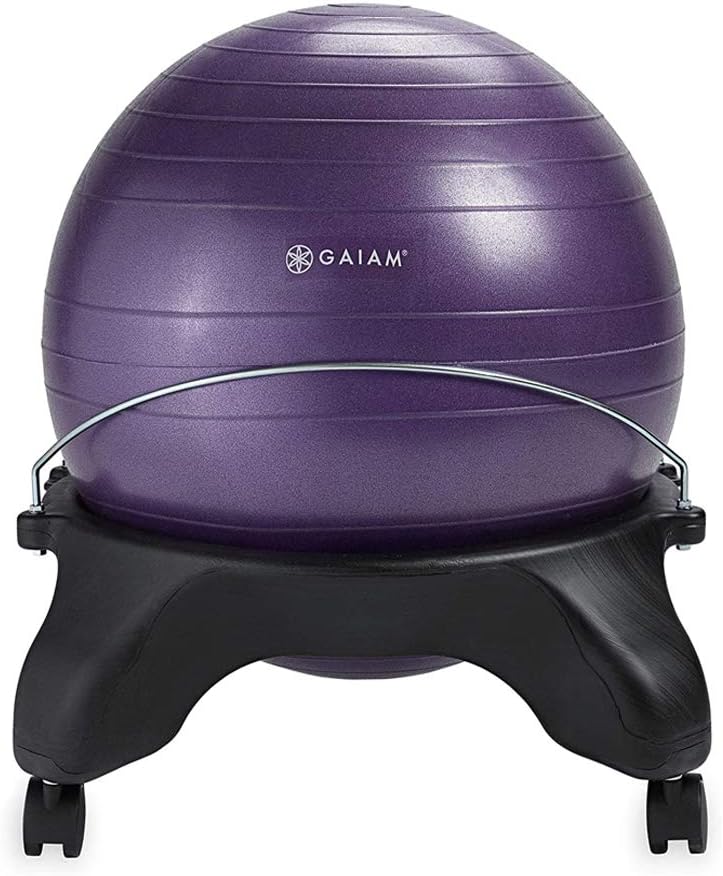 Gaiam Ultimate Balance Ball Chair, Swivel Base, Home & Office
