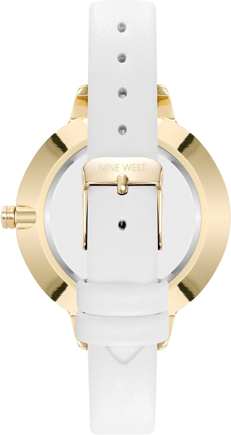 Nine West Women's Floral Dial Smooth Strap Watch