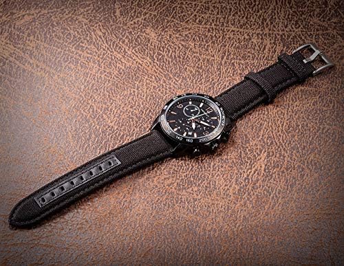 hemsut h Canvas Watch Bands, Quick Release Military Watch Strap, Fabric Replacement 18mm Watch Bands for Men