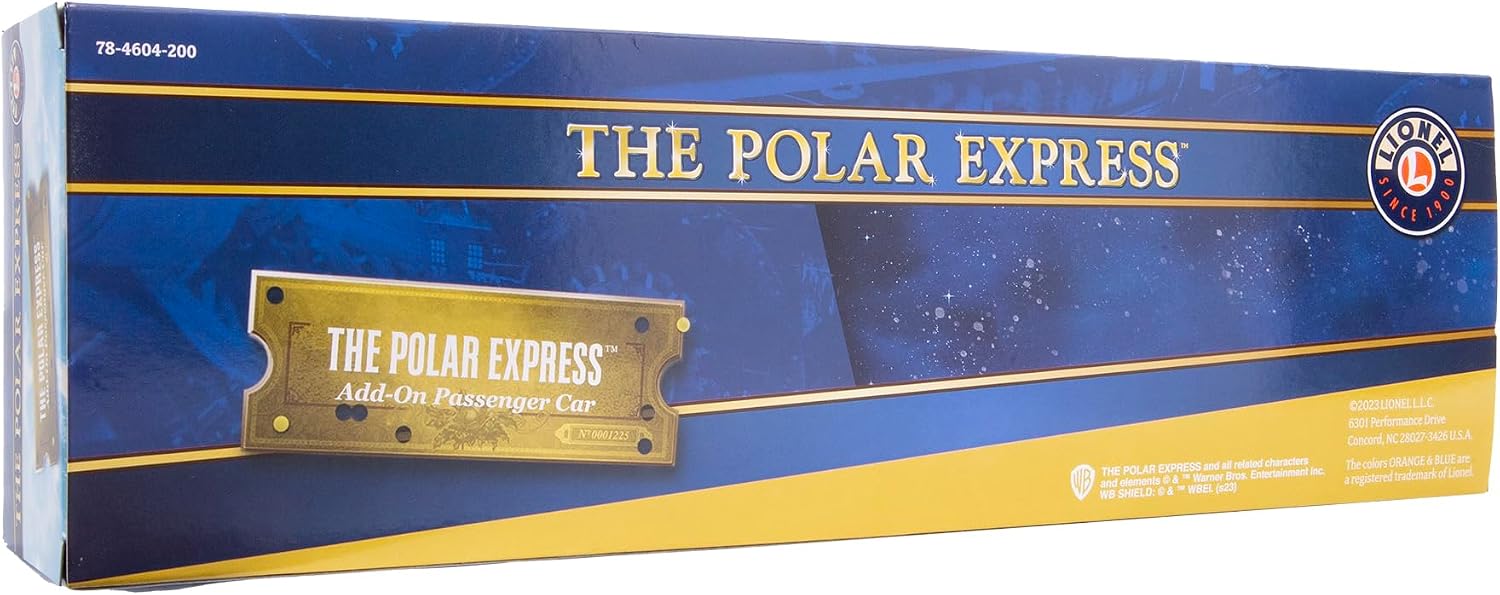 Lionel The Polar Express Diner Car – O Gauge Model Train Car with Interior Lighting, Diecast Trucks, Operating Couplers & Holiday Snow Roof, Age 14+