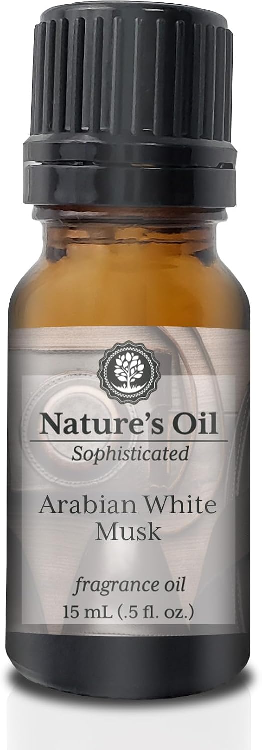 Arabian White Musk Fragrance Oil for Cologne, Beard Oil, Diffusers, Soap Making, Candles, Lotion, Home Scents, Linen Spray, Bath Bombs (2 Fl Oz)