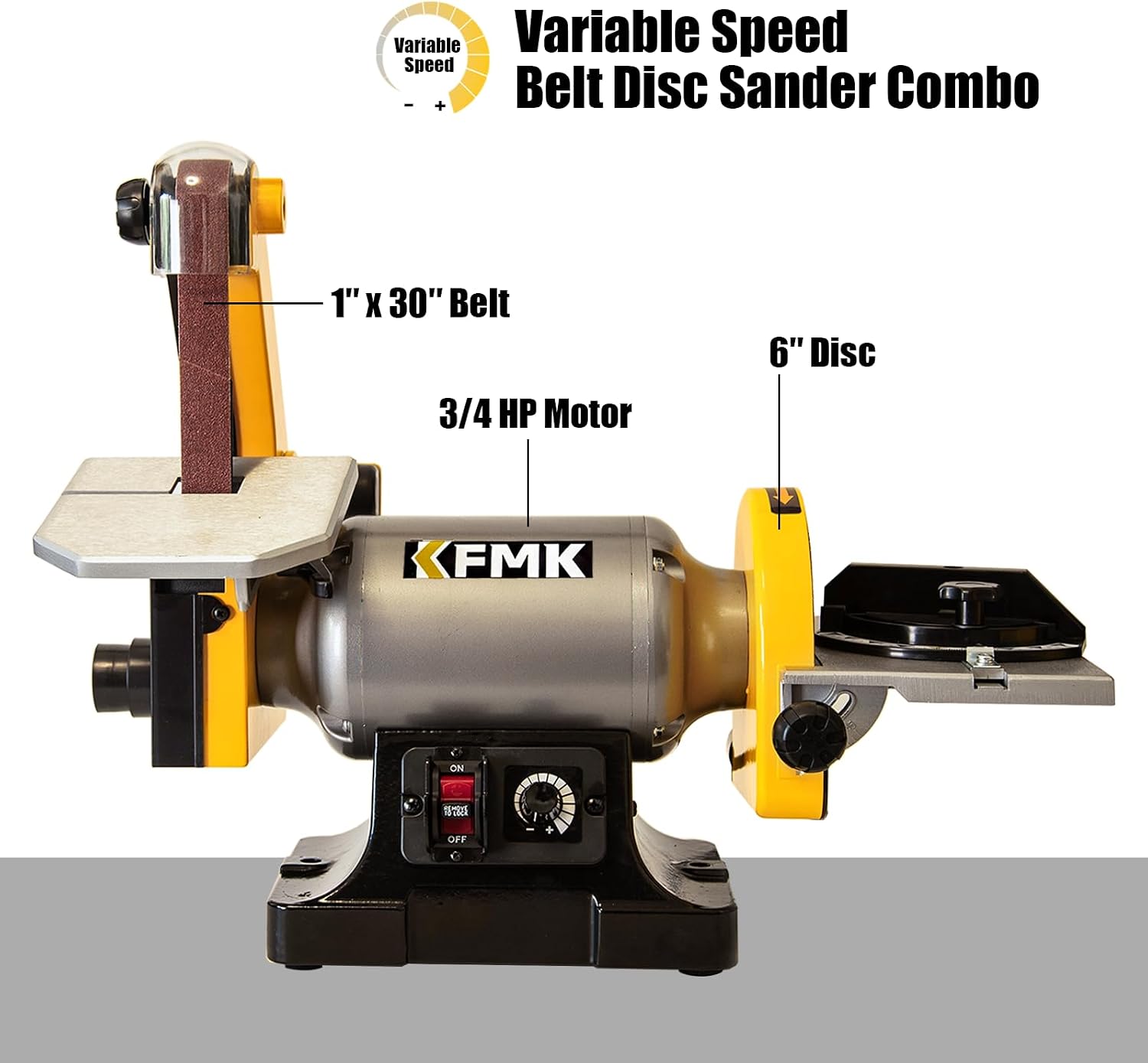 2x42 in. Belt Sander & 6" Disc Sander Combo, 3.5Amp Bench & 1/2HP Belt Sander for Woodworking, Metalworking & Knife Making, Sharpening