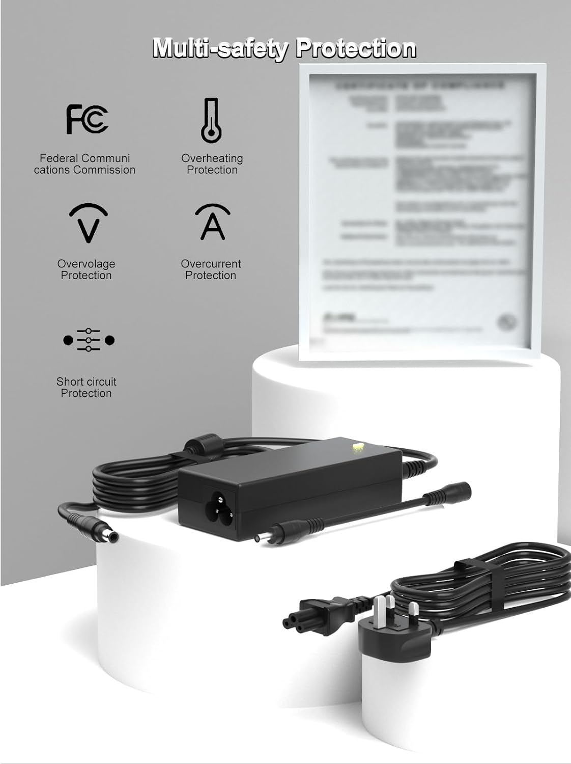 12V Power Cord Compatible with Arcade1up Game Machine | Arcade 1up All Riser Cocktail Table, RYJ0136PAU0-PAU6 Models, BIton Compatible
