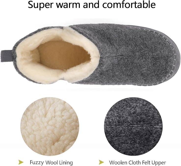 Zizor Women's Moccasin Bootie Slippers, Memory Foam House Shoes