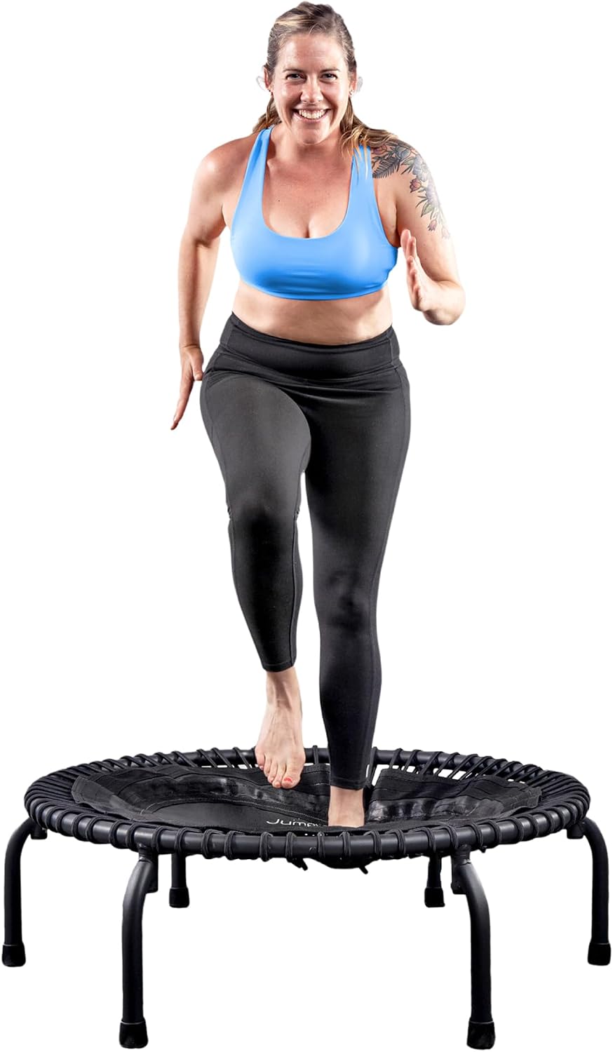 JumpSport 350 PRO 39 Inch Fitness Trampoline Indoor Rebounder Cardio Workout Equipment 300 lb Capacity