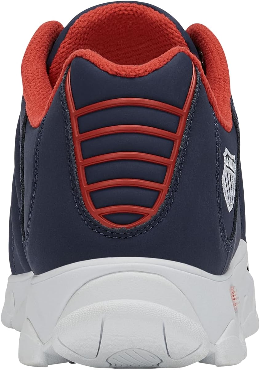K-Swiss Men's ST329 CMF Sneaker, Wide Tennis Walking Shoes Leather Upper | Court Inspired, Tennis Heritage, Comfort Soft Cushioning, Arch Support, Wide Feet Fit, Chunky Silhouette, Classic Style.