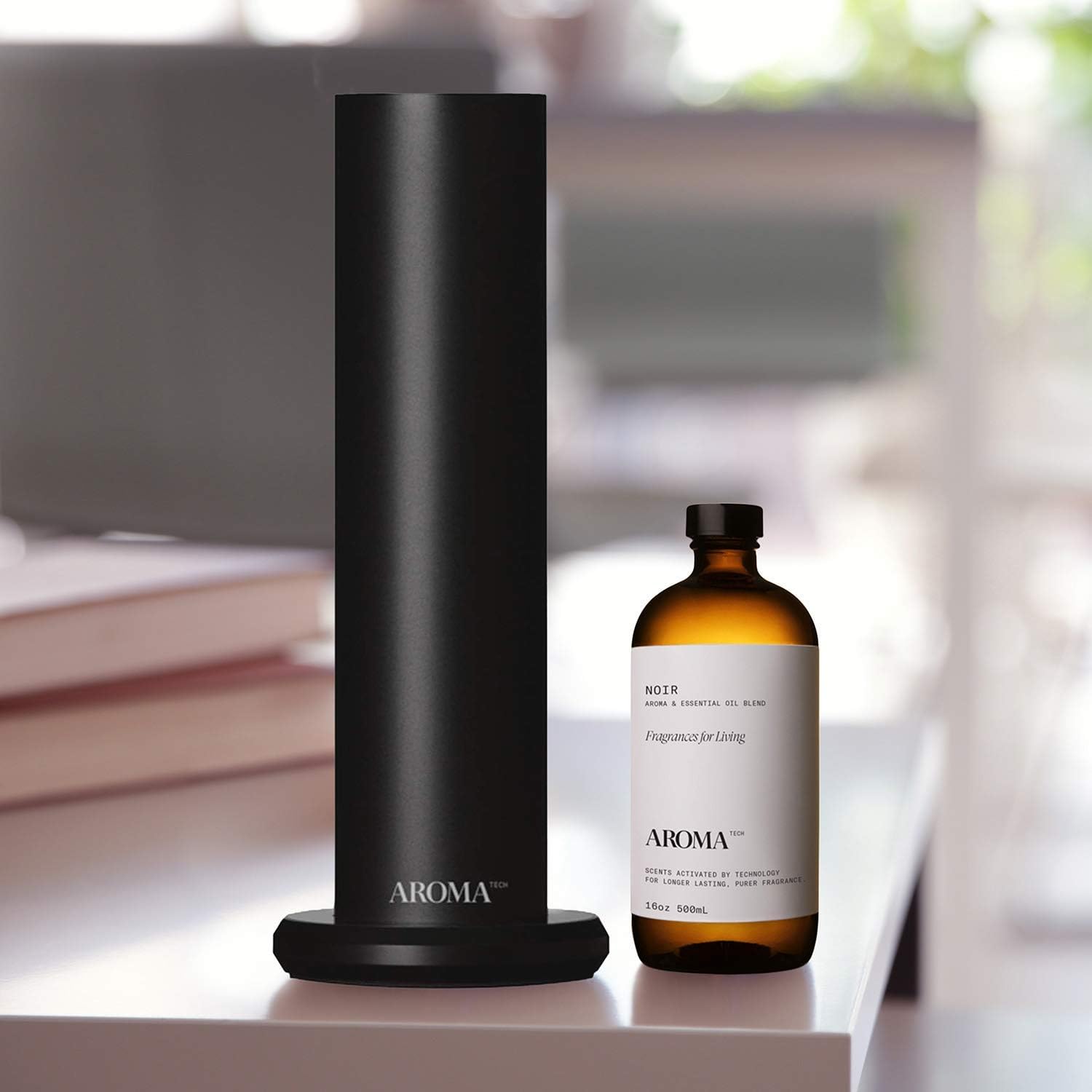 AromaTech Noir Premium Aroma Oil – Bold & Luxurious Home Fragrance with Notes of Cedarwood, Musk, Fig & Black Tea for Scent Diffusers, Cold-Air and UltraSonic Scent Machines (10 mL)