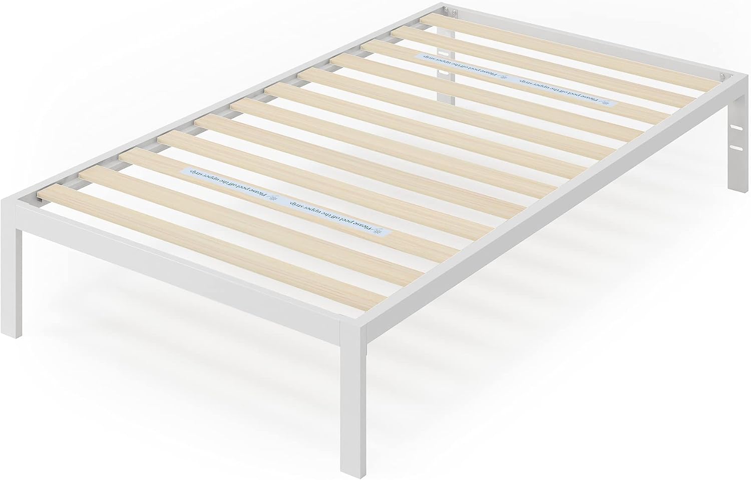 ZINUS Mia Metal Platform Bed Frame with Headboard, Wood Slat Support, No Box Spring Needed, Easy Assembly, Queen