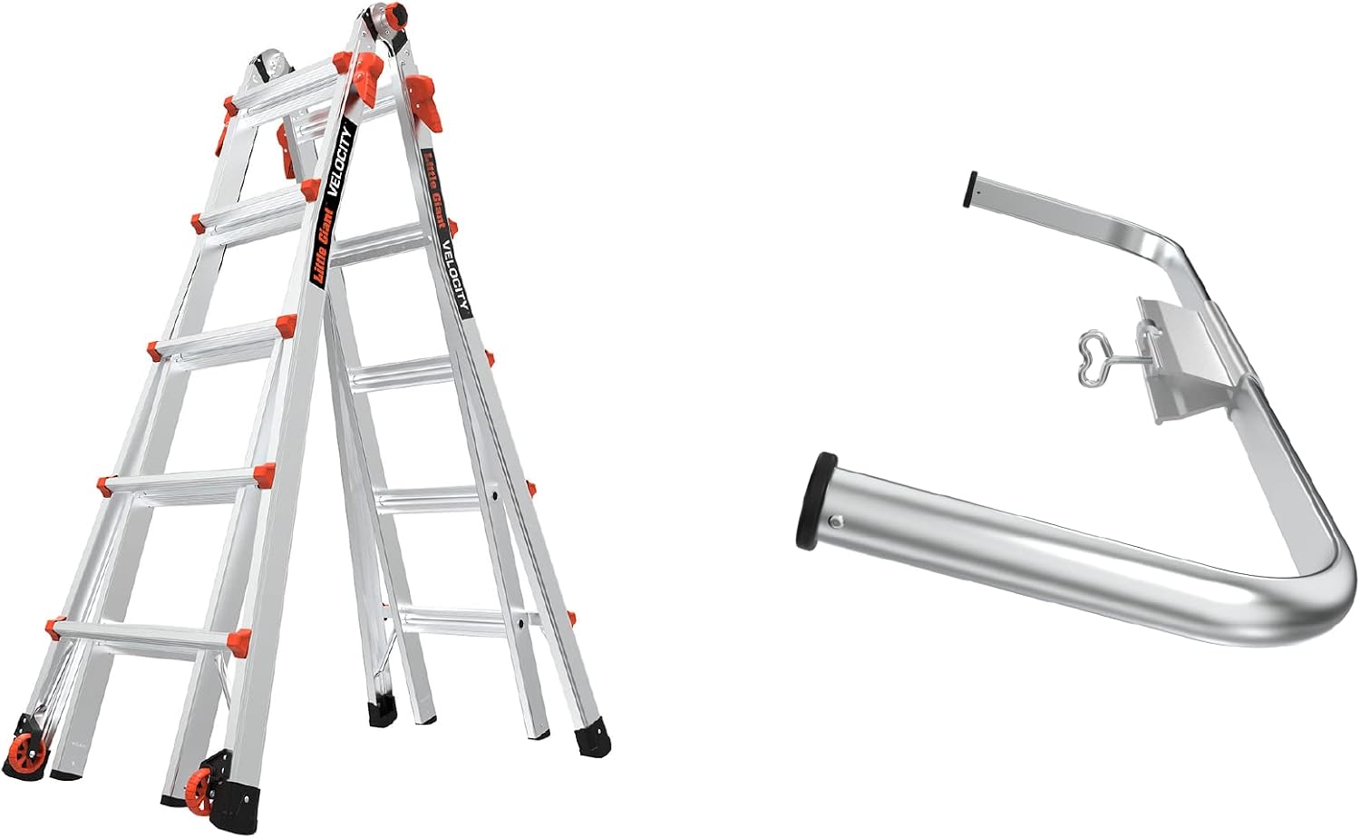 Little Giant Velocity, Aluminum Ladder, 14 ft Reach, 15413-001 | Telescoping Multi-Position Ladder with Extension, A-Frame, 90-Degree & Trestle Modes, 300 lbs. Rating