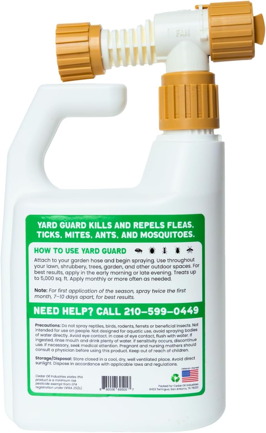 Yard Guard | Non-Toxic, Natural, Ready-to-Use Outdoor Pest Control Spray Safe for Pets & Family | Kills & Repels Fleas, Ticks, Flies, Ants, Mites