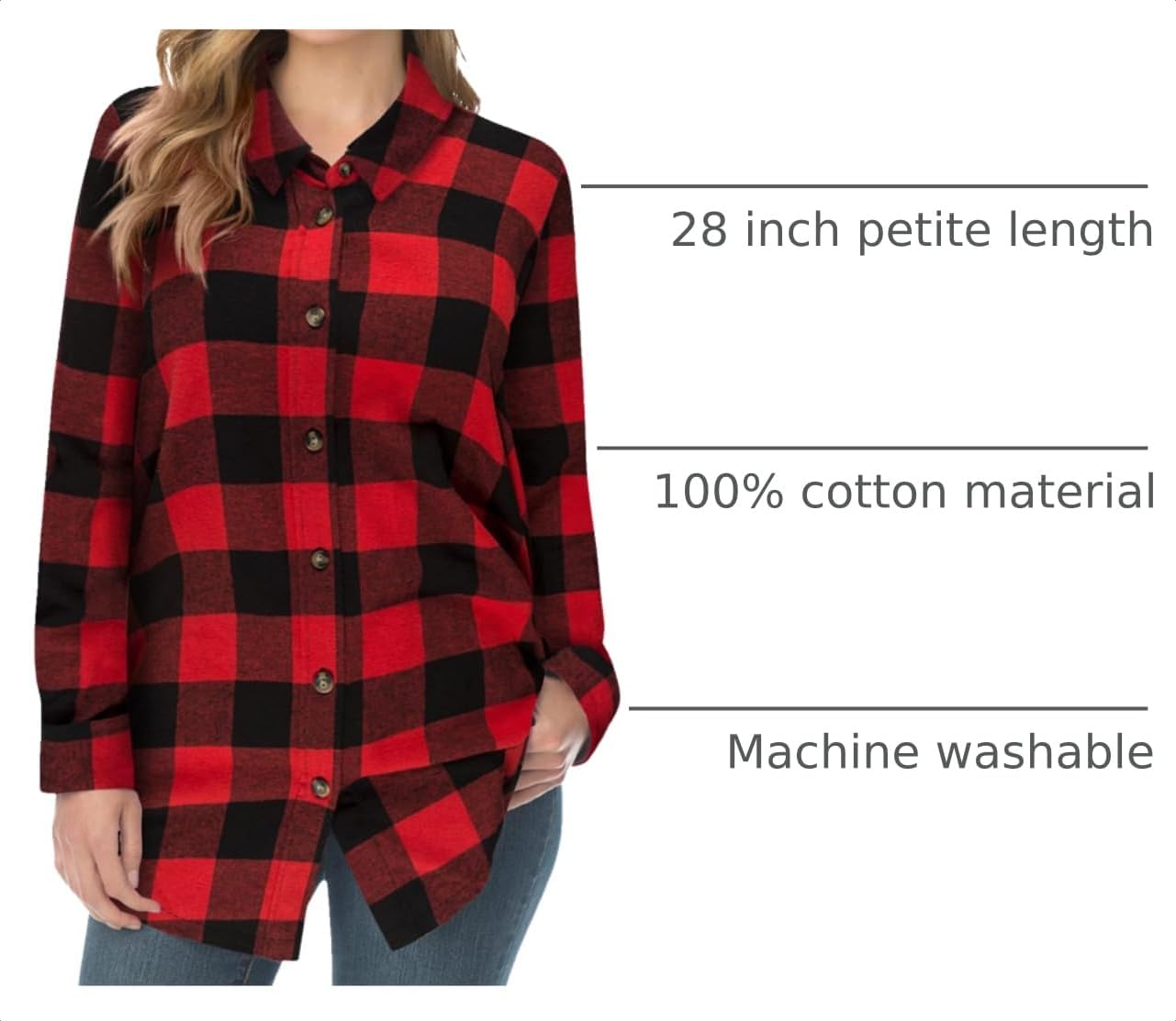 Woman Within Classic Flannel Shirt