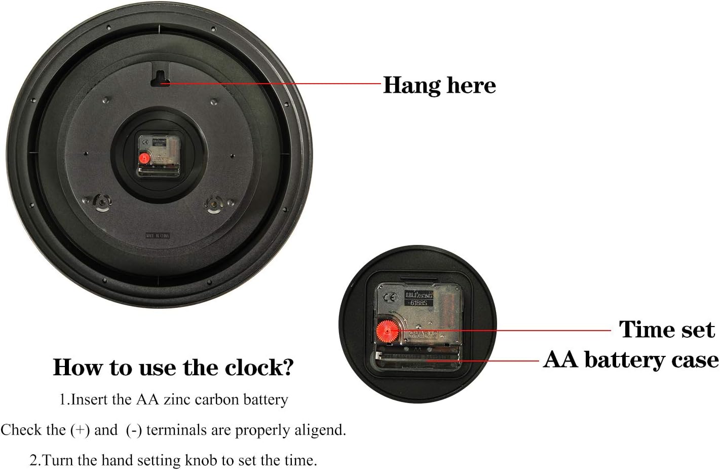 16 Inch Large Outdoor Wall Clock, Waterproof Vintage Non-Ticking Clock with Thermometer and Hygrometer Combo